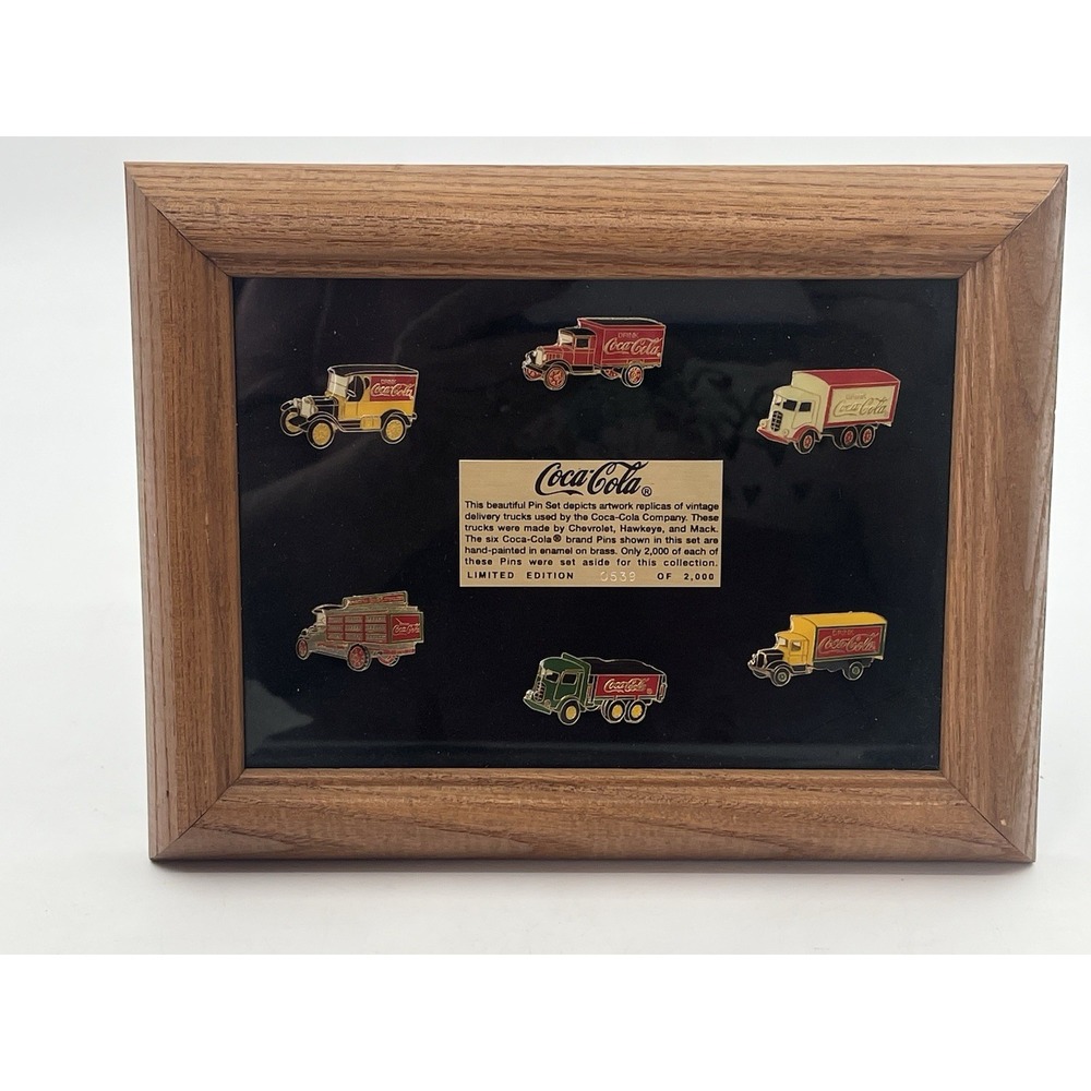 Coca Cola Lapel Pins Set Of 6 Limited  Edition  Vintage Delivery Trucks 539/2000